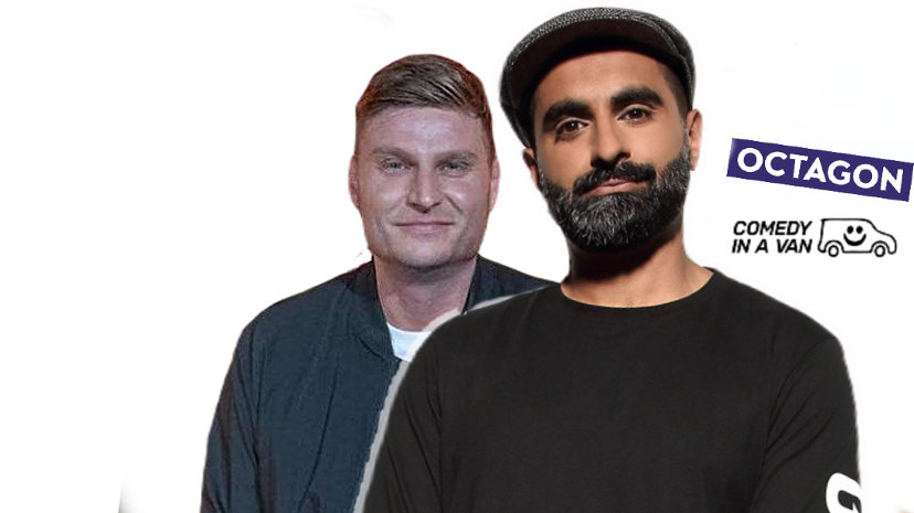 Live At The Apollo stars Tez Ilyas and Scott Bennett at Octagon Comedy Club, Bolton on Friday 28 October 2023