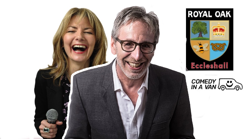 Top comedians Jo Caulfield and Ian Stone preview their brand new shows in Eccleshall, Staffordshire. Saturday 8 July 2023 Comedy In A Van