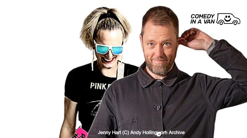Alun Cochrane & Jenny Hart are just two of the hilarious comedian coming to The Royal Oak, Eccleshall on Saturday 21 October 2023 (C) Comedy In A Van