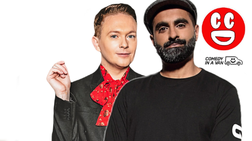 Tez Ilyas & Stephen Bailey! Just two of the hilarious comedians coming to Didsbury Comedy Club on Sunday 3 December 2023 (C) Comedy In A Van