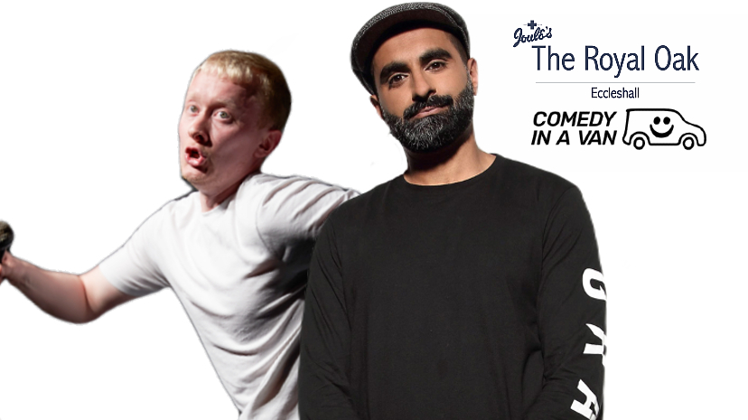 Comedy returns to Eccleshall on Saturday 27 April with Tez Ilyas, Bethany Black, Karl Porter & MC Rob Riley. (C) Comedy In A Van 2024