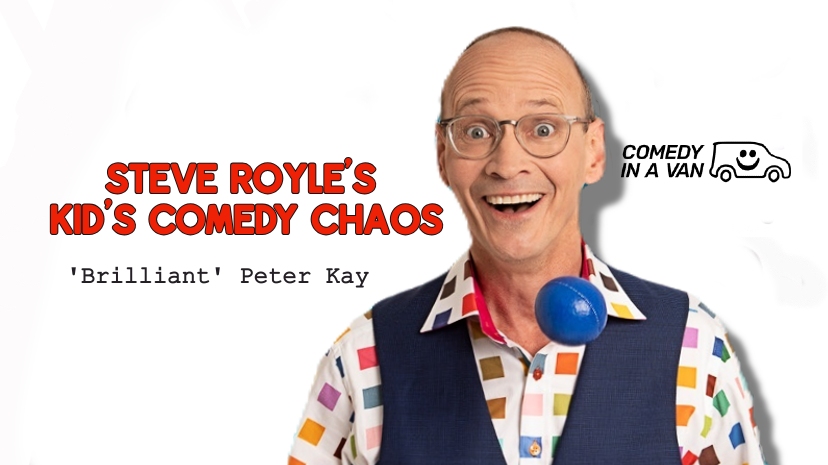 Steve Royle's Kid's Comedy Chaos comes to Elvington, York with comedy, puppetry and juggling! Saturday 10 May 2025 (C) Comedy In A Van