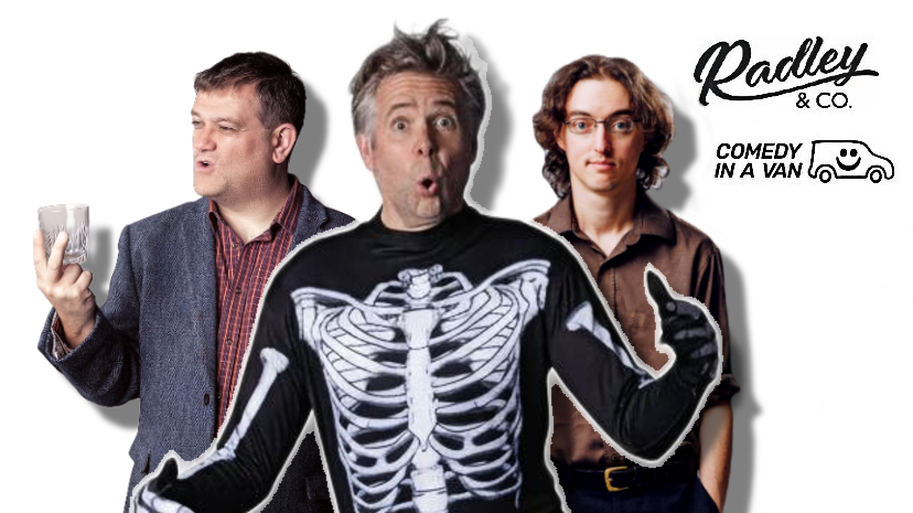 Comedy in Congleton on Wednesday 6 May 2026 with Rob Rouse introducing Gavin Webster, Peter Brush and Katie Tracey (C) Comedy In A Van