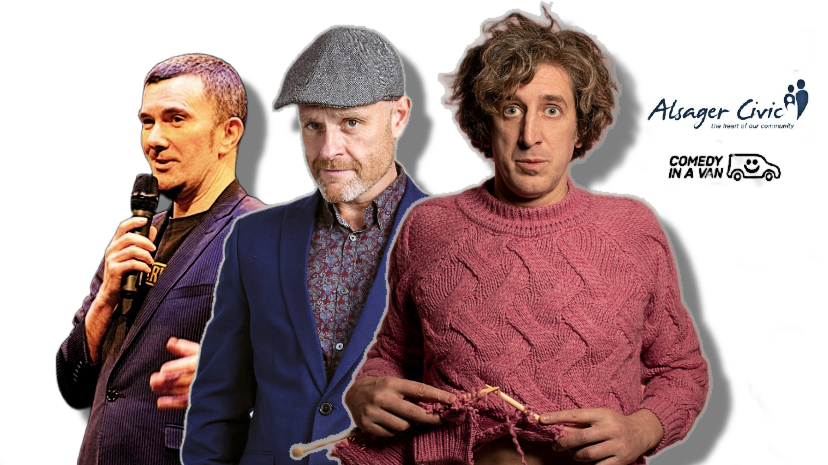 Comedy @ Alsager Civic in October with Eddy Brimson, Tom Wrigglesworth, Charlie Ashton and MC Dave Williams (C) Comedy In A Van