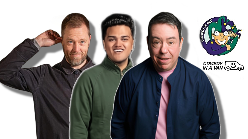 Comedy in Darwen in October with Matt Price, Faizan Shah, Jack Miller and your host, Alun Cochrane (C) Comedy In A Van 2026