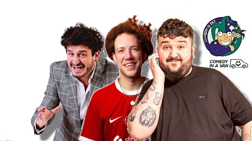 Comedy in Darwen in December with Jack Gleadow, Gareth Mutch, Pete Selwood and MC Kyle Legacy (C) Comedy In A Van 2026